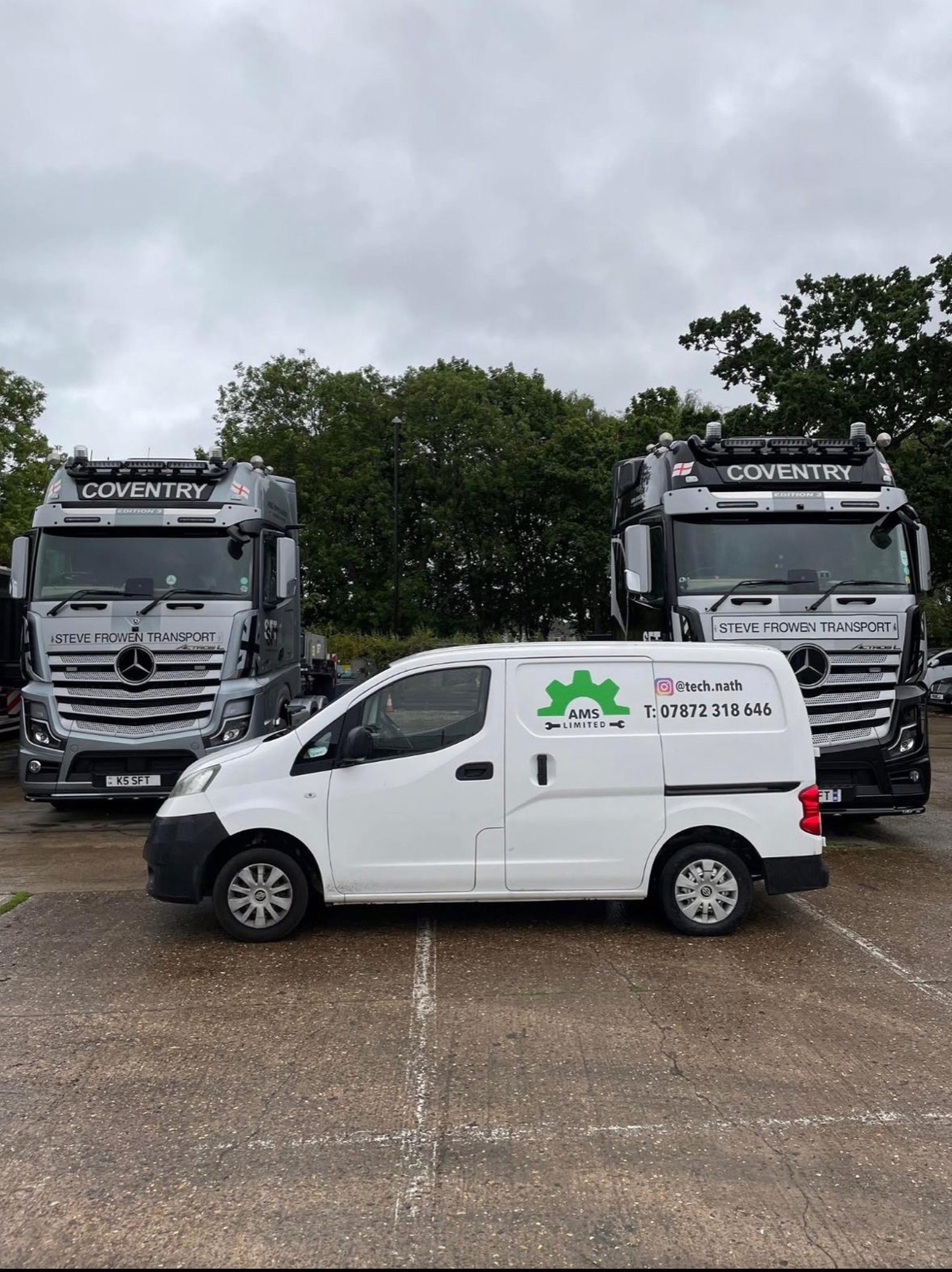 AMS Limited mobile HGV technician – trucks in workshop